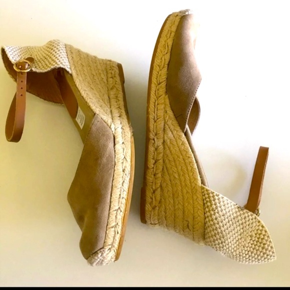 KNN size 8.5 LEATHER Wedge Sandals COMFY Gorgeous LIKE NEW